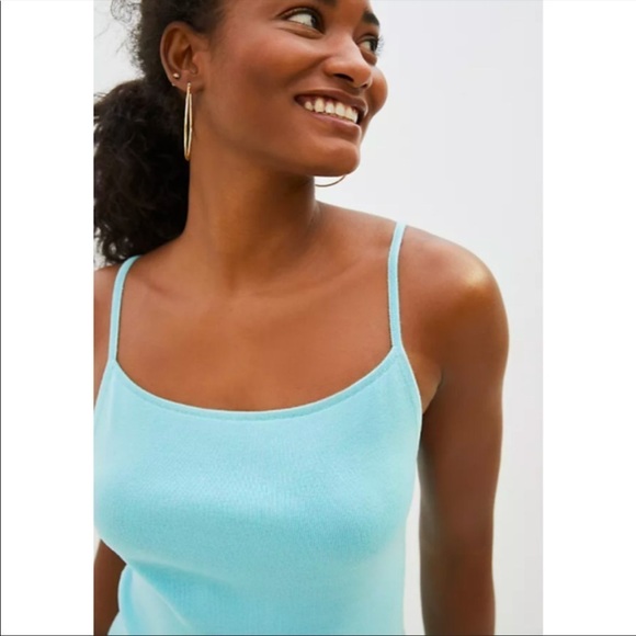 Nwt Anthropologie rashida sweater tank top sky blue summer vacation Anthro new - Picture 2 of 5